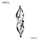 Châu xoắn nhựa dài - trắng G002041