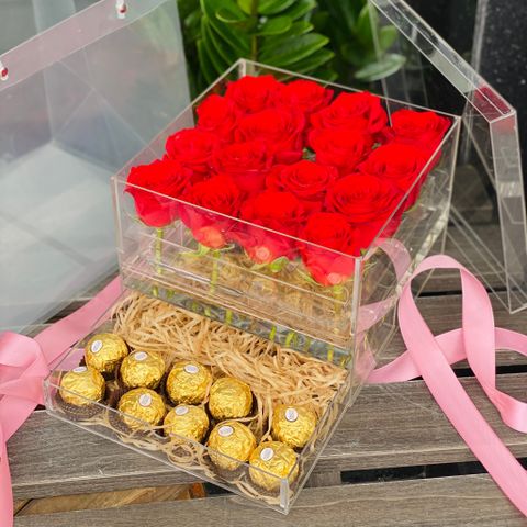 Hộp hoa hồng 16 bông hoa tươi
