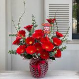 Bình Hoa Đồng Tiền Đỏ (size 1)