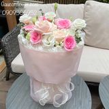 Bó tròn hồng mix màu