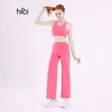 Quần dài ống suông Hibi Sports QD328, Kiểu lưng cao tôn dáng 