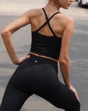  Quần Tập Yoga Gym Hibi Sports QL403 - Kiểu Lửng Trơn - Quần Lưng Cao Tôn Dáng 