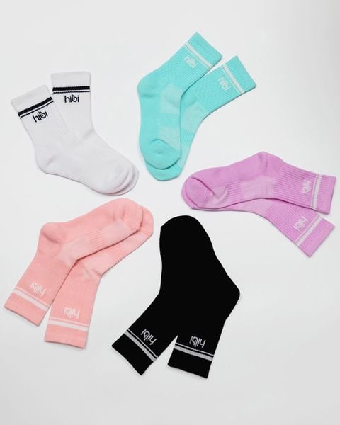  Tất Thể Thao Hibi Sports A010 Cotton Cổ Cao Có Đệm Chống Hôi Chân Và Bo Chun Bàn Chân 