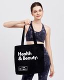  Túi Tote Thời Trang Health & Beauty Hibi Sports A013, Chất Liệu Canvas Cao Cấp, Có Khóa Kéo Và Túi Trong 