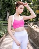  Áo Bra Tập Yoga Gym Hibi Sports BA507 - Kiểu Dây Phối Trắng - Kèm mút bên trong 