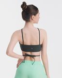  Áo Bra Tập Yoga Gym Hibi Sports BA513 Kiểu Cổ Yếm Cột Dây Eo, Chất Vải Rib Cao Cấp, Kèm Mút Ngực 
