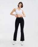  Quần ống loe tập Yoga Gym Hibi Sports QD324 kiểu trơn phối đường nâng mông, chất vải cao cấp Lu Fabric 