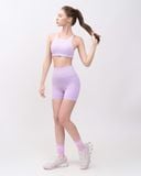  Quần Đùi Tập Yoga Gym Hibi Sports QS207 Kiểu Trơn Không Đường Phối, Lưng Cao Tôn Dáng 