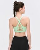  Áo bra tập Yoga Gym Hibi Sports BA520, kiểu 2 dây lưng tam giác, kèm mút ngực, chất vải Rib Fabric 