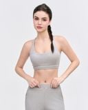  Áo bra tập Yoga Gym Hibi Sports BA520, kiểu 2 dây lưng tam giác, kèm mút ngực, chất vải Rib Fabric 
