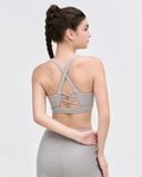  Áo bra tập Yoga Gym Hibi Sports BA520, kiểu 2 dây lưng tam giác, kèm mút ngực, chất vải Rib Fabric 
