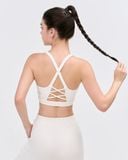  Áo bra tập Yoga Gym Hibi Sports BA520, kiểu 2 dây lưng tam giác, kèm mút ngực, chất vải Rib Fabric 
