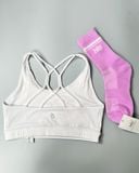  Áo bra tập Yoga Gym Hibi Sports BA521 kiểu 4 dây đánh đôi, kèm mút ngực 