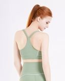  Áo bra tập Yoga Gym Hibi Sports BA523 kiểu ba lỗ viền trắng, kèm mút ngực 