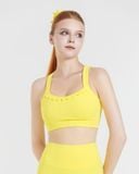  Áo bra tập Yoga Gym Hibi Sports BA525 Kiểu phối cắt sò viền cổ, kèm mút ngực, chất vải cao cấp EX-Lu Fabric 
