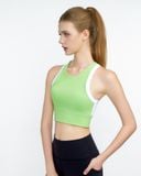  Áo Croptop Tập Yoga Gym Hibi Sports Kiểu Phối Viền CR805 - Kèm Mút Ngực 
