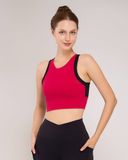  Áo Croptop Tập Yoga Gym Hibi Sports Kiểu Phối Viền CR805 - Kèm Mút Ngực 