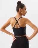  Áo Croptop Tập Yoga Gym Hibi Sports CR806 Kiểu 2 Dây Đan Chéo - Kèm Mút Nâng Ngực 