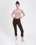  Quần Lửng Tập Yoga Gym Luxury Hibi Sports QL405 Kiểu Trơn, Lưng Cao Tôn Dáng, Chất Vải Cao Cấp Hi Fabric 