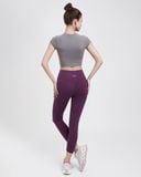  Áo Croptop Ngắn Tay Tập Yoga Gym Hibi Sports Cr814 Kiểu Basic, Kèm Mút Ngực 