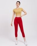  Quần Lửng Tập Yoga Gym Luxury Hibi Sports QL405 Kiểu Trơn, Lưng Cao Tôn Dáng, Chất Vải Cao Cấp Hi Fabric 
