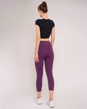  Áo Croptop Ngắn Tay Tập Yoga Gym Hibi Sports Cr814 Kiểu Basic, Kèm Mút Ngực 