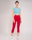  Áo Croptop Ngắn Tay Tập Yoga Gym Hibi Sports Cr814 Kiểu Basic, Kèm Mút Ngực 