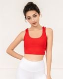  Áo Croptop Tập Yoga Gym Hibi Sports CR815 Kiểu 2 Dây Nhún Bèo, Kèm Mút Ngực 