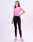  Áo Croptop Tay Ngắn Tập Yoga Gym Hibi Sports CR816 Kiểu Xoắn Nơ, Kèm Mút Ngực 