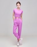  Áo Croptop Tập Yoga Gym Hibi Sports CR825, Kiểu Nhún Rút Dây, Kèm Mút Ngực 