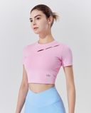  Áo Croptop Tập Yoga Gym Hibi Sports Cr826, Kiểu Phối Chéo , Kèm Mút Ngực 