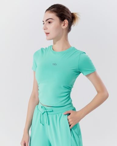  Áo Croptop Tập Yoga Gym Hibi Sports Cr827, Kiểu Nhún 2 bên, Kèm Mút Ngực 