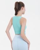  Áo Croptop Tập Yoga Gym Hibi Sports CR830, Kiểu Ba Lỗ Phối Chéo, Kèm Mút Ngực 