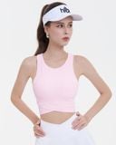  Áo Croptop Tập Yoga Gym Hibi Sports CR830, Kiểu Ba Lỗ Phối Chéo, Kèm Mút Ngực 