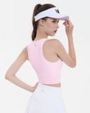  Áo Croptop Tập Yoga Gym Hibi Sports CR830, Kiểu Ba Lỗ Phối Chéo, Kèm Mút Ngực 
