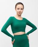  Áo Tập Yoga Gym Hibi Sports CR831 Kiểu Tay Dài Cạp Chéo, Kèm Mút Ngực 