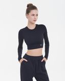  Áo Tập Yoga Gym Hibi Sports CR832 Kiểu Tay Dài Cổ Tròn, Kèm Mút Ngực 