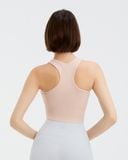  Áo croptop tập Yoga Gym Hibi Sports CR834, kiểu ba lỗ vải thun gân, kèm mút ngực 