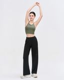  Áo croptop tập Yoga Gym Hibi Sports CR835, kiểu ba lỗ 2 dây vải thun gân, kèm mút ngực 