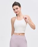  Áo croptop tập Yoga Gym Hibi Sports CR835, kiểu ba lỗ 2 dây vải thun gân, kèm mút ngực 