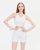  Áo croptop ba lỗ tập Yoga Gym Hibi Sports CR840 Kiểu phối cắt sò, kèm mút ngực, chất vải cao cấp EX-Lu Fabric 