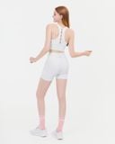  Áo croptop ba lỗ tập Yoga Gym Hibi Sports CR840 Kiểu phối cắt sò, kèm mút ngực, chất vải cao cấp EX-Lu Fabric 