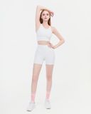  Áo croptop ba lỗ tập Yoga Gym Hibi Sports CR840 Kiểu phối cắt sò, kèm mút ngực, chất vải cao cấp EX-Lu Fabric 
