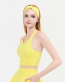  Áo croptop ba lỗ tập Yoga Gym Hibi Sports CR840 Kiểu phối cắt sò, kèm mút ngực, chất vải cao cấp EX-Lu Fabric 