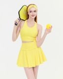  Áo croptop ba lỗ tập Yoga Gym Hibi Sports CR840 Kiểu phối cắt sò, kèm mút ngực, chất vải cao cấp EX-Lu Fabric 