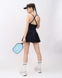  Váy Pickleball Liền Thân Hibi Sports D101 Hai Dây Dáng Xòe, Kèm Mút Ngực, Chất Vải Cao Cấp Lu Fabric 