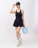  Váy Pickleball Liền Thân Hibi Sports D101 Hai Dây Dáng Xòe, Kèm Mút Ngực, Chất Vải Cao Cấp Lu Fabric 