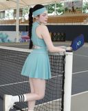  Váy Pickleball liền thân Hibi Sports D102 Kiểu dây kéo dáng xòe, kèm quần shorts và mút ngực phù hợp tennis, cầu lông 