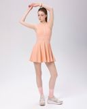  Váy Pickleball liền thân Hibi Sports D102 Kiểu dây kéo dáng xòe, kèm quần shorts và mút ngực phù hợp tennis, cầu lông 