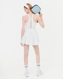  Váy Pickleball liền thân Hibi Sports D104 Kiểu phối cắt sò viền cổ, kèm mút ngực, chất vải cao cấp EX-Lu Fabric 